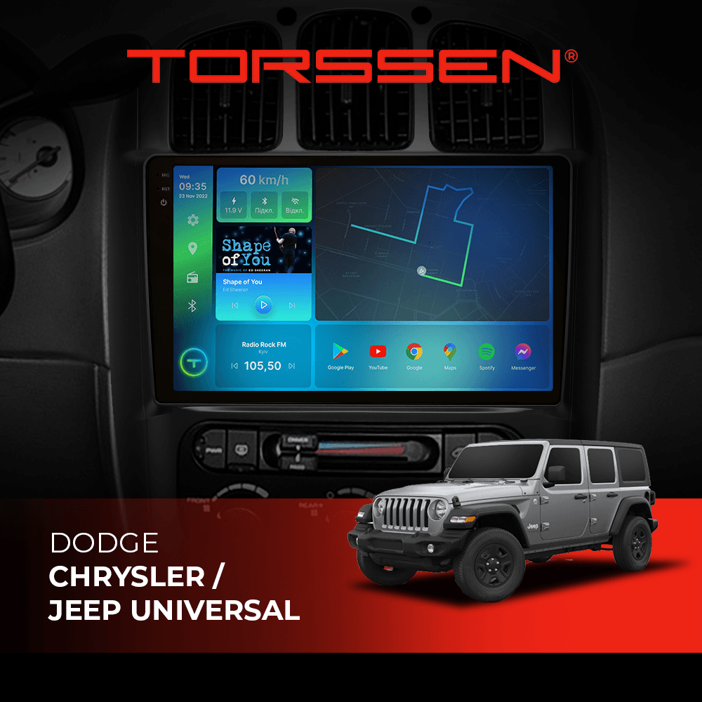 Купити Штатна магнітола Torssen 2K Dodge/Chrysler/Jeep universal F10432 4G Carplay DSP з доставкою по Україні, категорія Штатні головні пристрої
